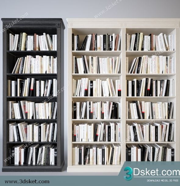 3D Display Cabinets Model 034 Free Download - Tủ trang trí