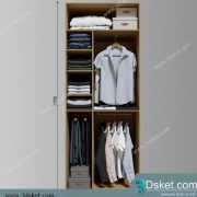 3D Wardrobe Model 005 Free Download - Tủ quần áo