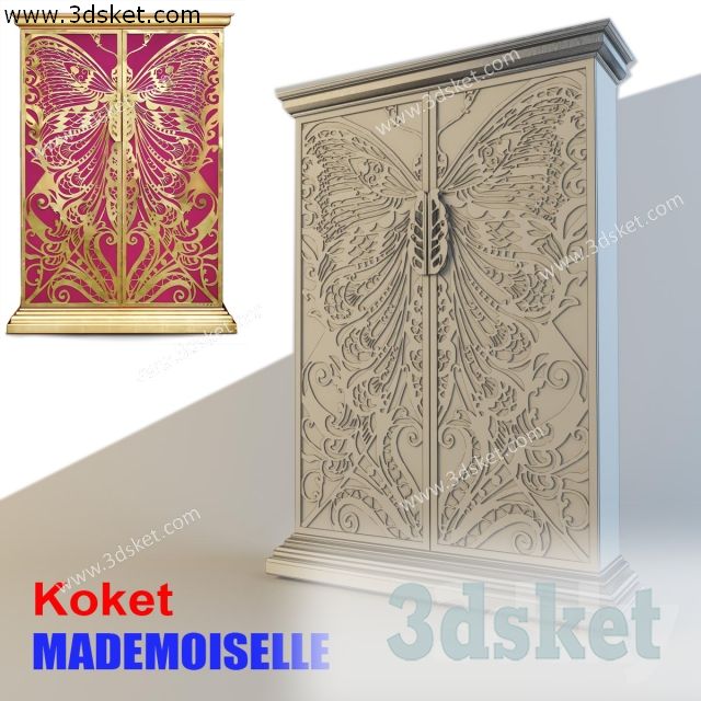 3D Display Cabinets Model 006 Free Download - Tủ trang trí