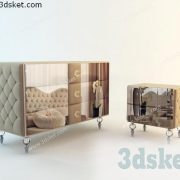 3D Display Cabinets Model 007 Free Download - Tủ trang trí