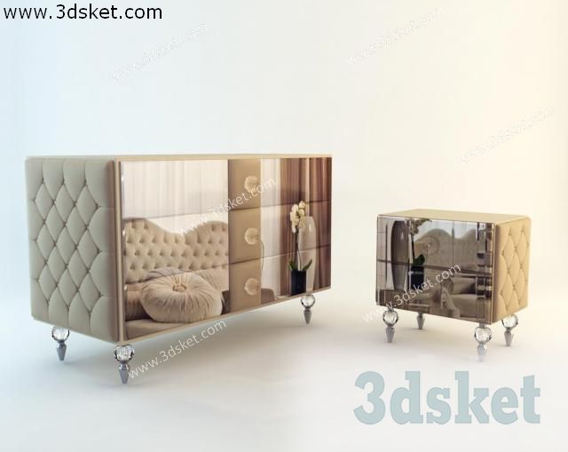 3D Display Cabinets Model 007 Free Download - Tủ trang trí