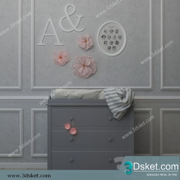 3D Model Sideboard Chest Of Drawer 095