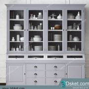 3D Display Cabinets Model 039 Free Download - Tủ trang trí