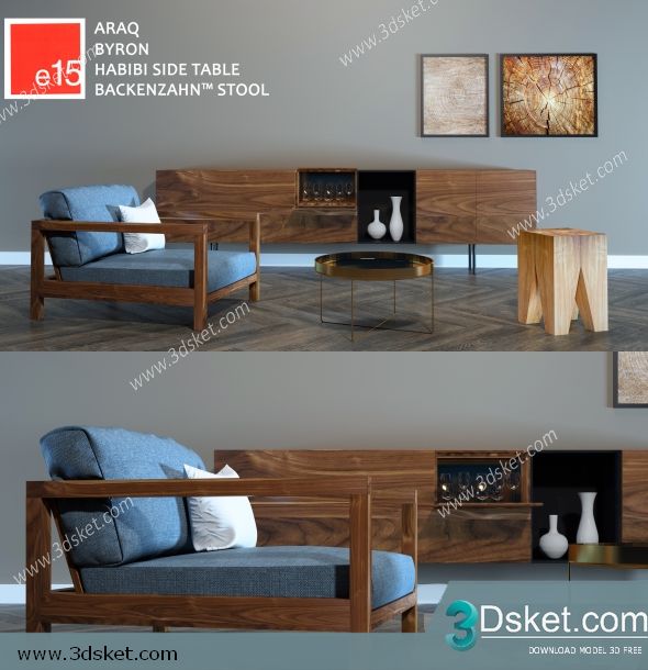 3D TV Cabinets Model 006 Free Download - Tủ Tivi