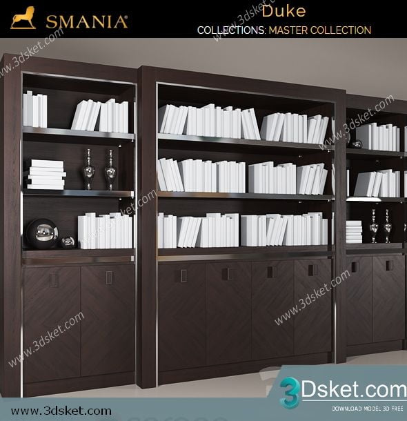 3D Display Cabinets Model 041 Free Download - Giá Sách