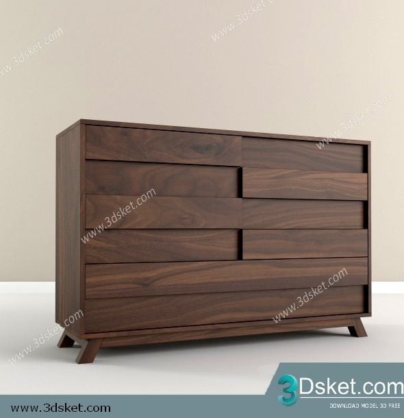 3D Display Cabinets Model 042 Free Download - Tủ trang trí