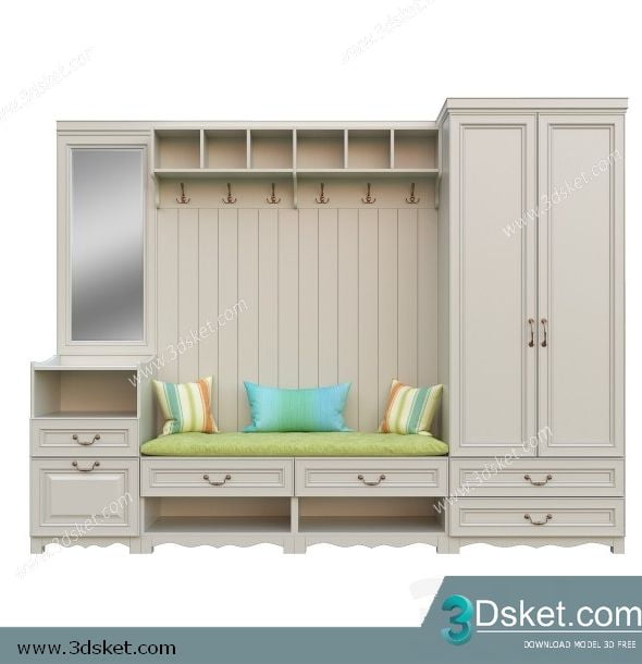 3D Wardrobe Model 009 Free Download - Tủ quần áo