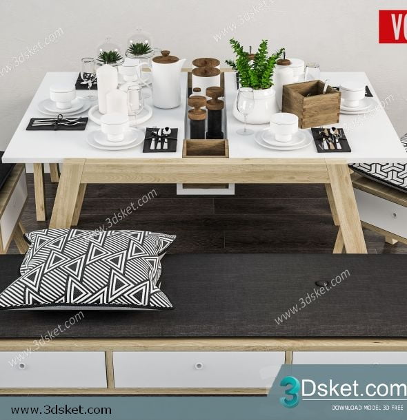 3D Display Cabinets Model 047 Free Download - Tủ trang trí