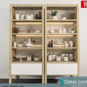 3D Display Cabinets Model 048 Free Download - Tủ trang trí