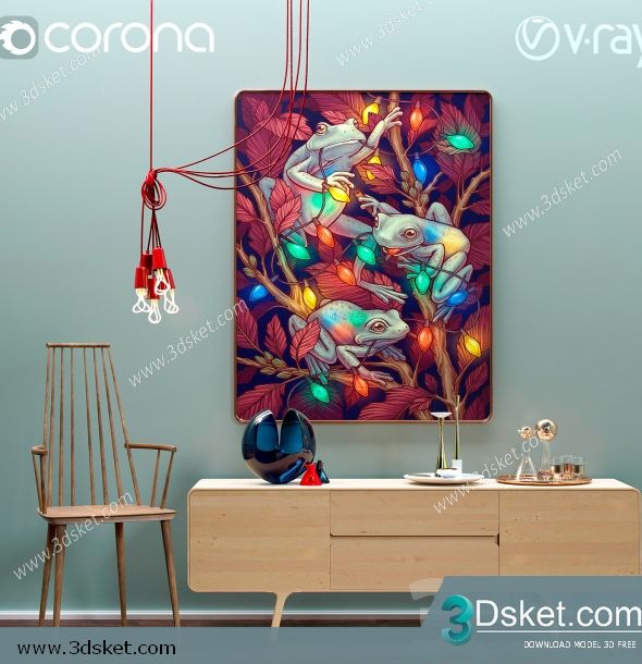 3D TV Cabinets Model 008 Free Download - Tủ Tivi