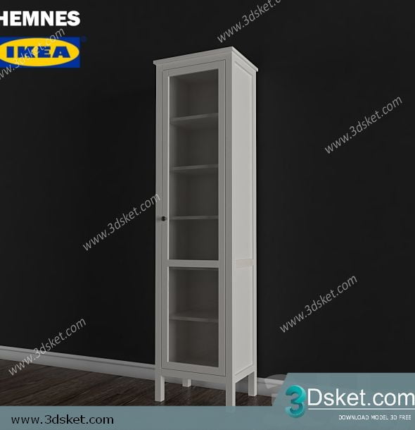 3D Display Cabinets Model 049 Free Download - Tủ trang trí