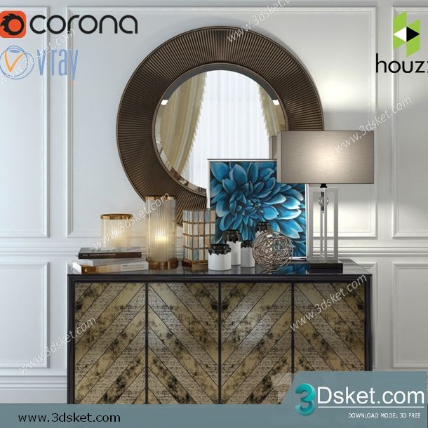 3D Model Sideboard Chest Of Drawer 114