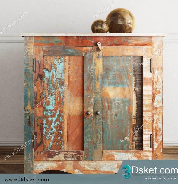 3D Display Cabinets Model 050 Free Download - Tủ trang trí