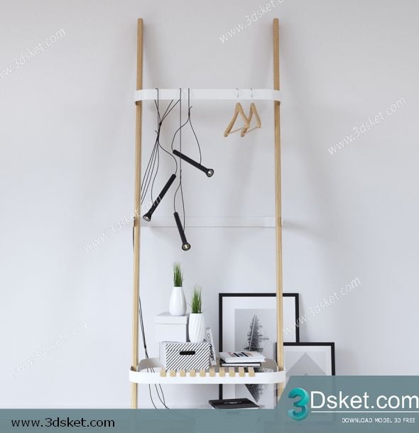 3D Wardrobe Model 012 Free Download - Tủ quần áo