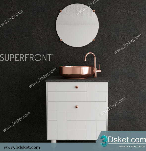 3D Display Cabinets Model 053 Free Download - Tủ trang trí