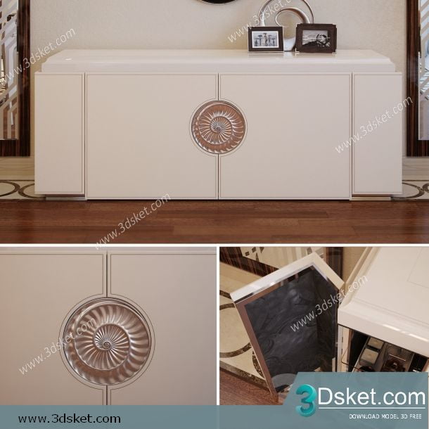 3D Model Sideboard Chest Of Drawer 125
