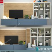 3D TV Cabinets Model 010 Free Download - Tủ Tivi