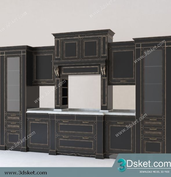 3D TV Cabinets Model 012 Free Download - Tủ Tivi