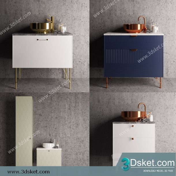 3D Model Sideboard Chest Of Drawer 135