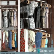 3D Wardrobe Model 017 Free Download - Tủ quần áo