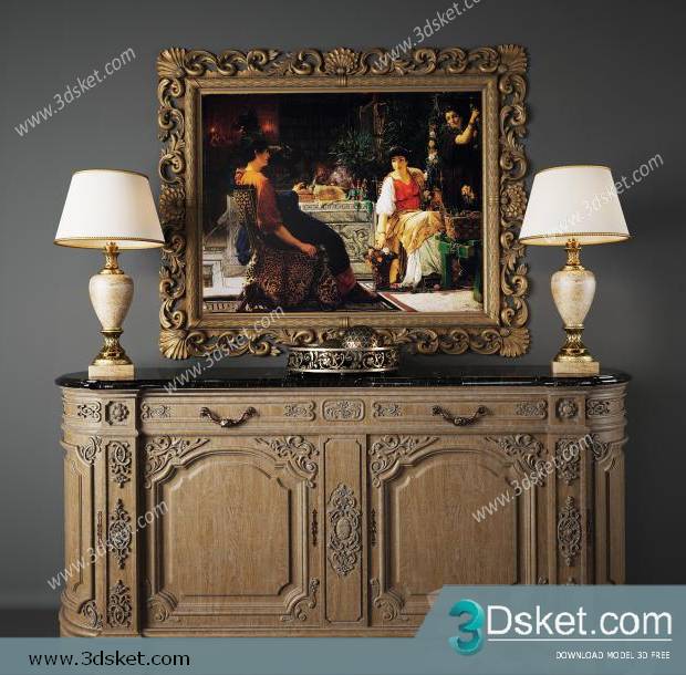 3D Model Sideboard Chest Of Drawer 241