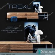 3D TV Cabinets Model 014 Free Download - Tủ Tivi