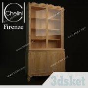 3D Display Cabinets Model 009 Free Download - Tủ trang trí