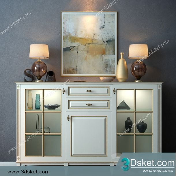 3D Model Sideboard Chest Of Drawer 153