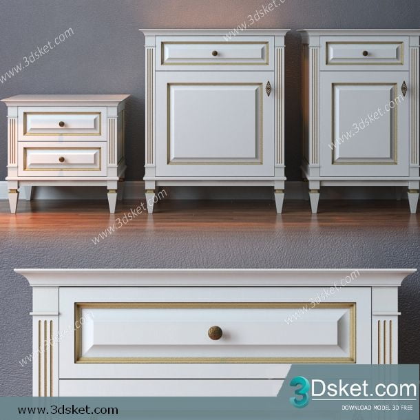 3D Model Sideboard Chest Of Drawer 154