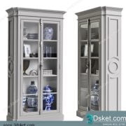 3D Display Cabinets Model 072 Free Download - Tủ trang trí