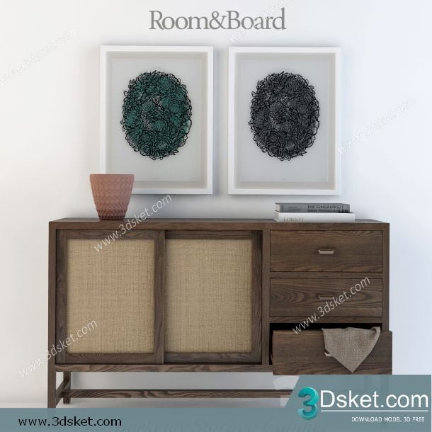 3D Model Sideboard Chest Of Drawer 160
