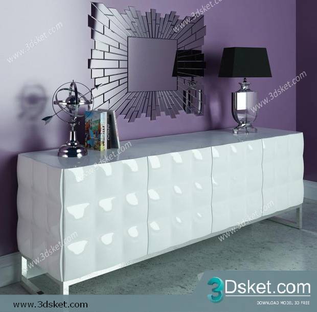 3D Model Sideboard Chest Of Drawer 242