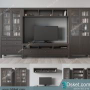 3D TV Cabinets Model 017 Free Download - Tủ Tivi
