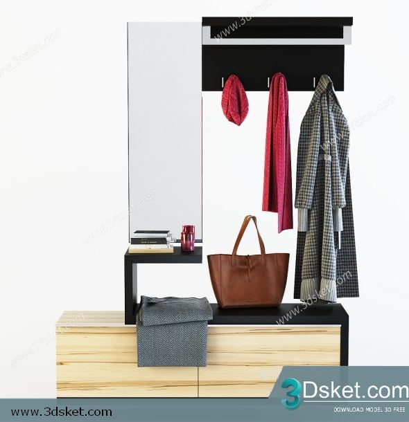 3D Wardrobe Model 026 Free Download - Tủ quần áo