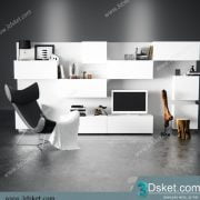 3D TV Cabinets Model 021 Free Download - Tủ Tivi