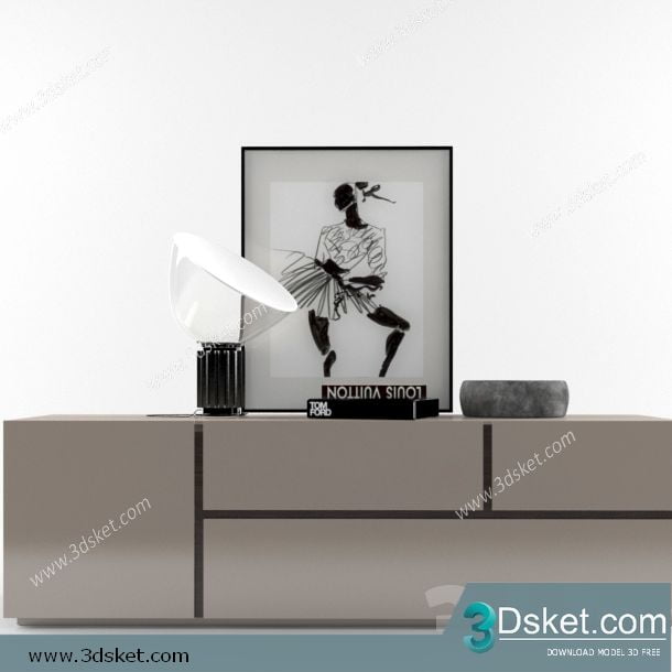 3D Model Sideboard Chest Of Drawer 174
