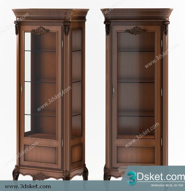 3D Display Cabinets Model 078 Free Download - Tủ trang trí