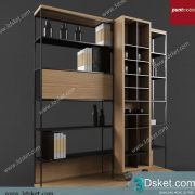 3D Display Cabinets Model 137 Free Download - Tủ trang trí