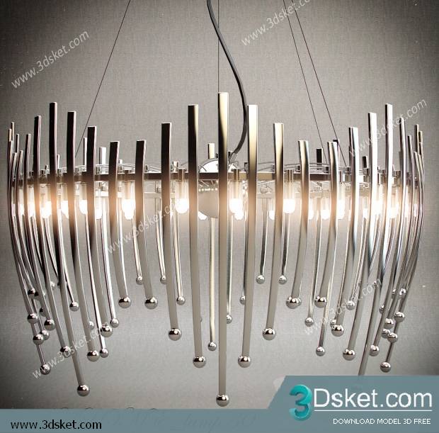 Free Download Ceiling Light 3D Model Đèn Trần 026
