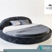 3D Model Bed Free Download Giường 055