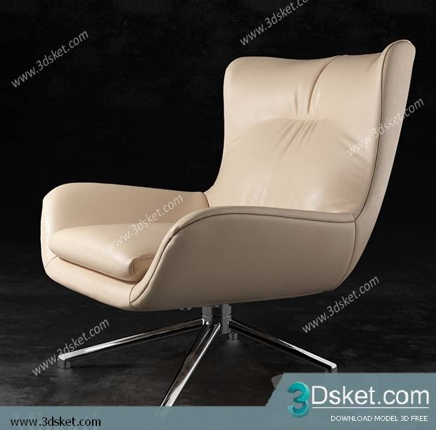 3D Model Arm Chair Free Download 001