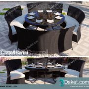 3D Model Table Chair Free Download Bàn ghế 016