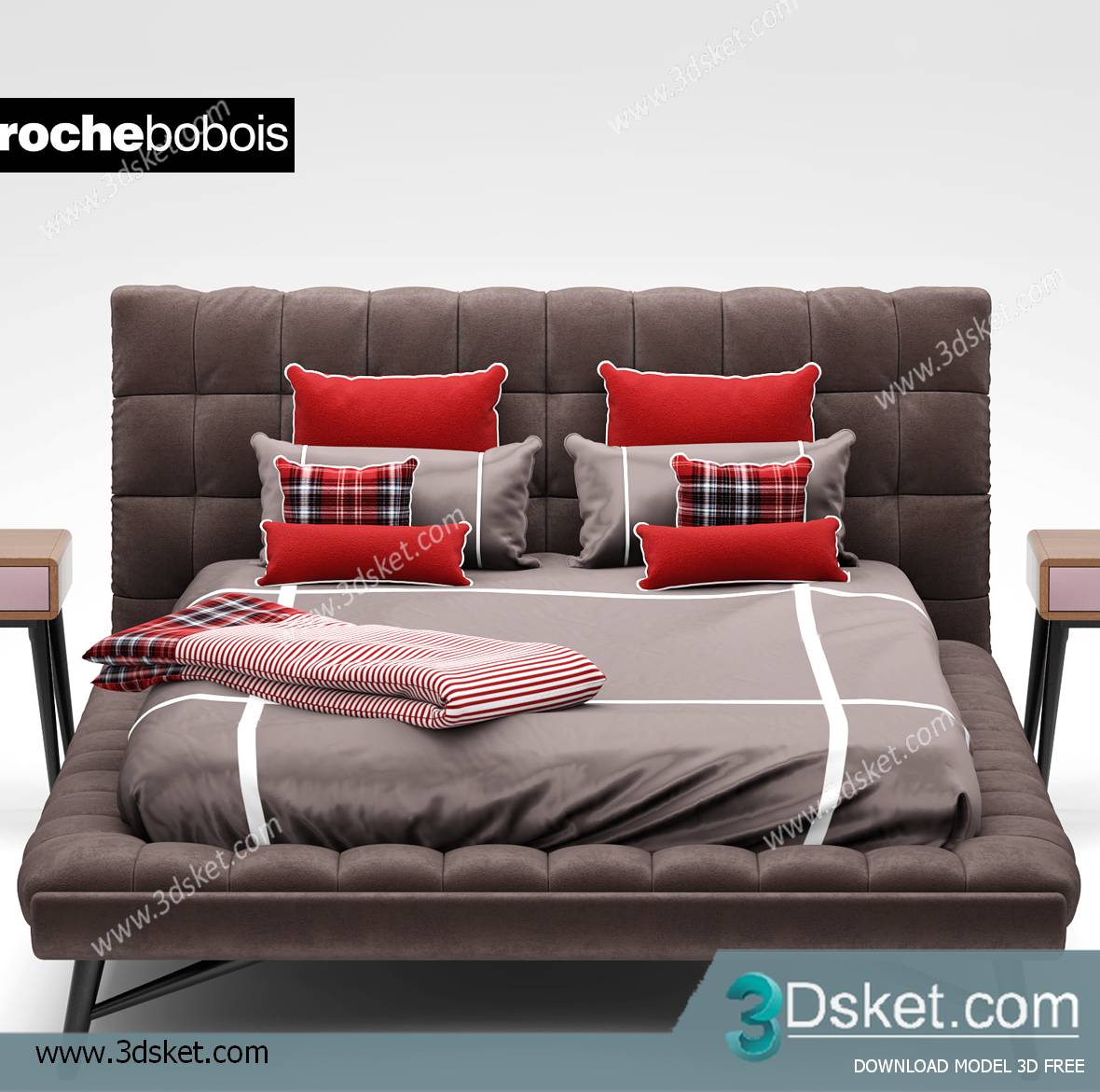 3D Model Bed Free Download Giường 061 - Download 3D Model Free, 3Dsket