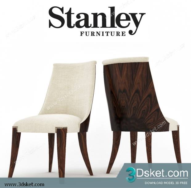 3D Model Arm Chair Free Download 002