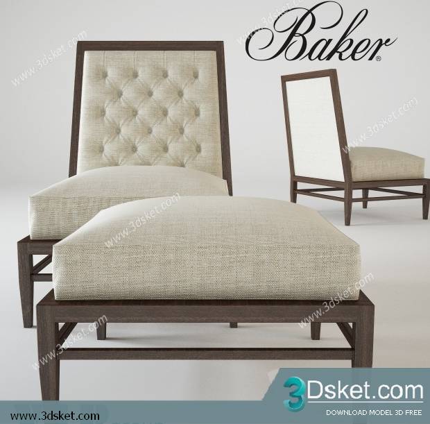 3D Model Arm Chair Free Download 017