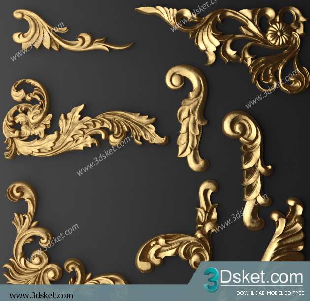 Free Download Decorative Plaster 3D Model 013