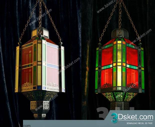Free Download Ceiling Light 3D Model Đèn Trần 001