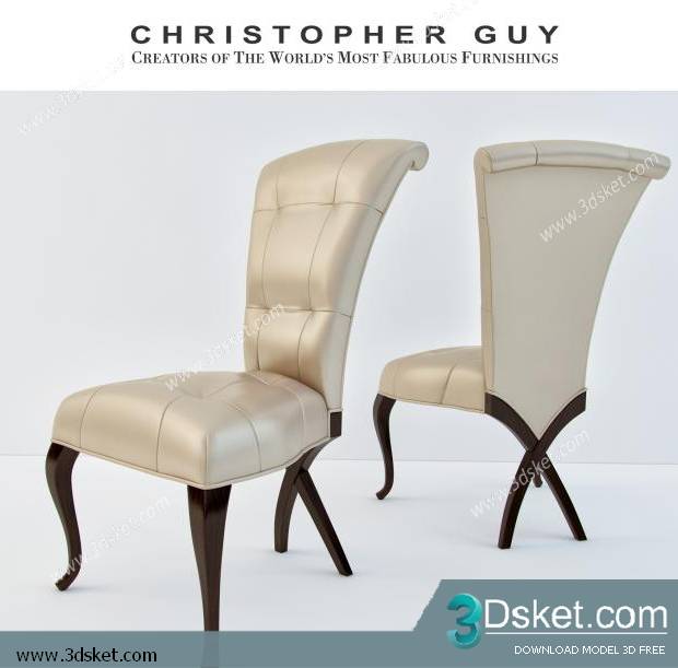 3D Model Arm Chair Free Download 011