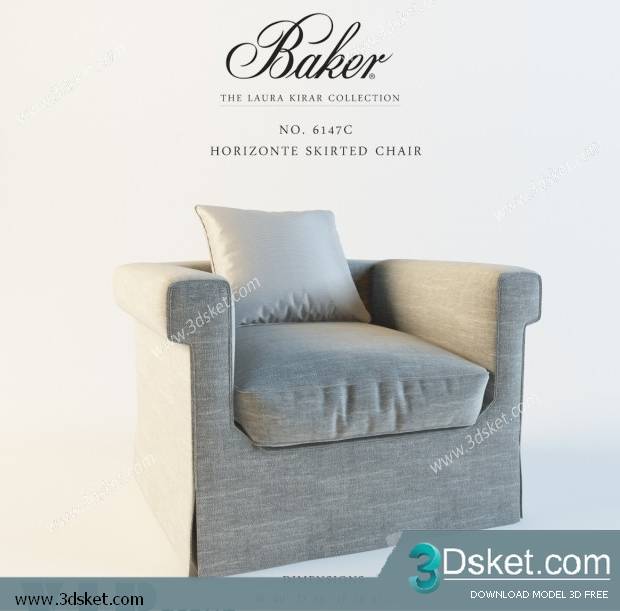 3D Model Arm Chair Free Download 026