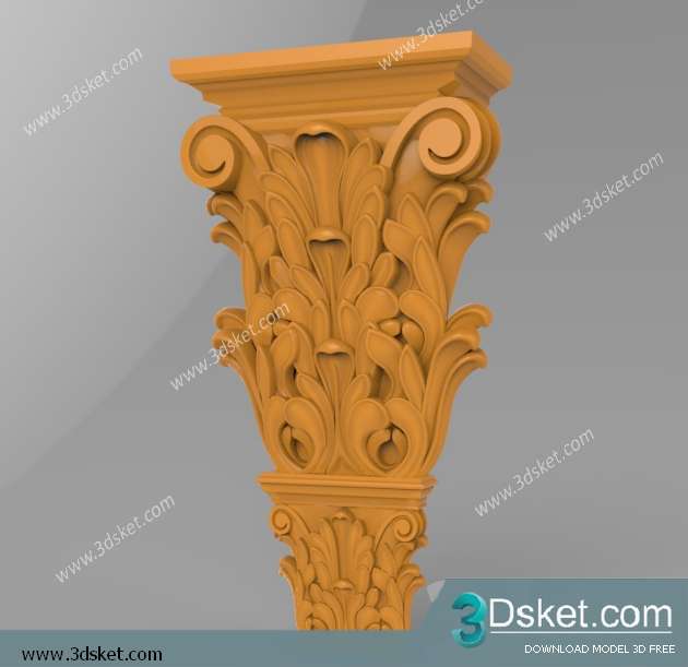 Free Download Decorative Plaster 3D Model 010